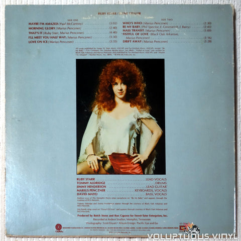 Ruby Starr ‎– Scene Stealer vinyl record back cover