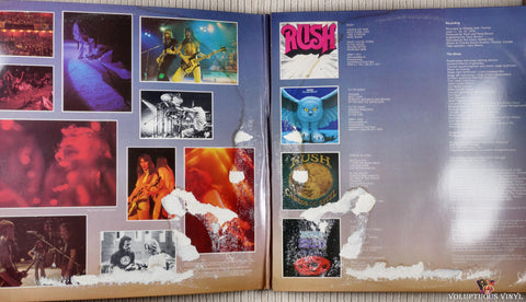 Rush ‎– All The World's A Stage vinyl record inner gatefold