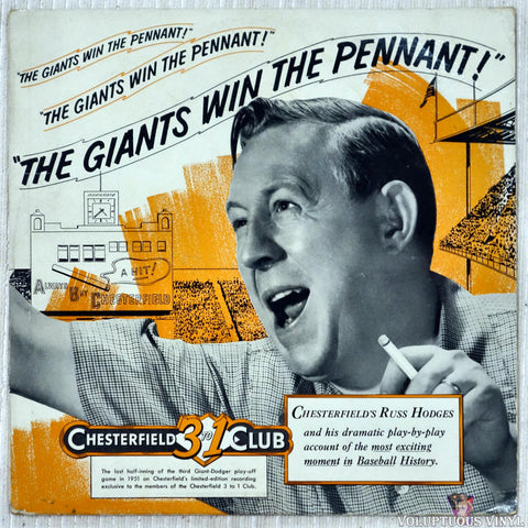 Russ Hodges ‎– The Giants Win The Pennant! vinyl record front cover