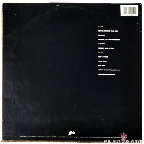 Sade ‎– Stronger Than Pride vinyl record back cover