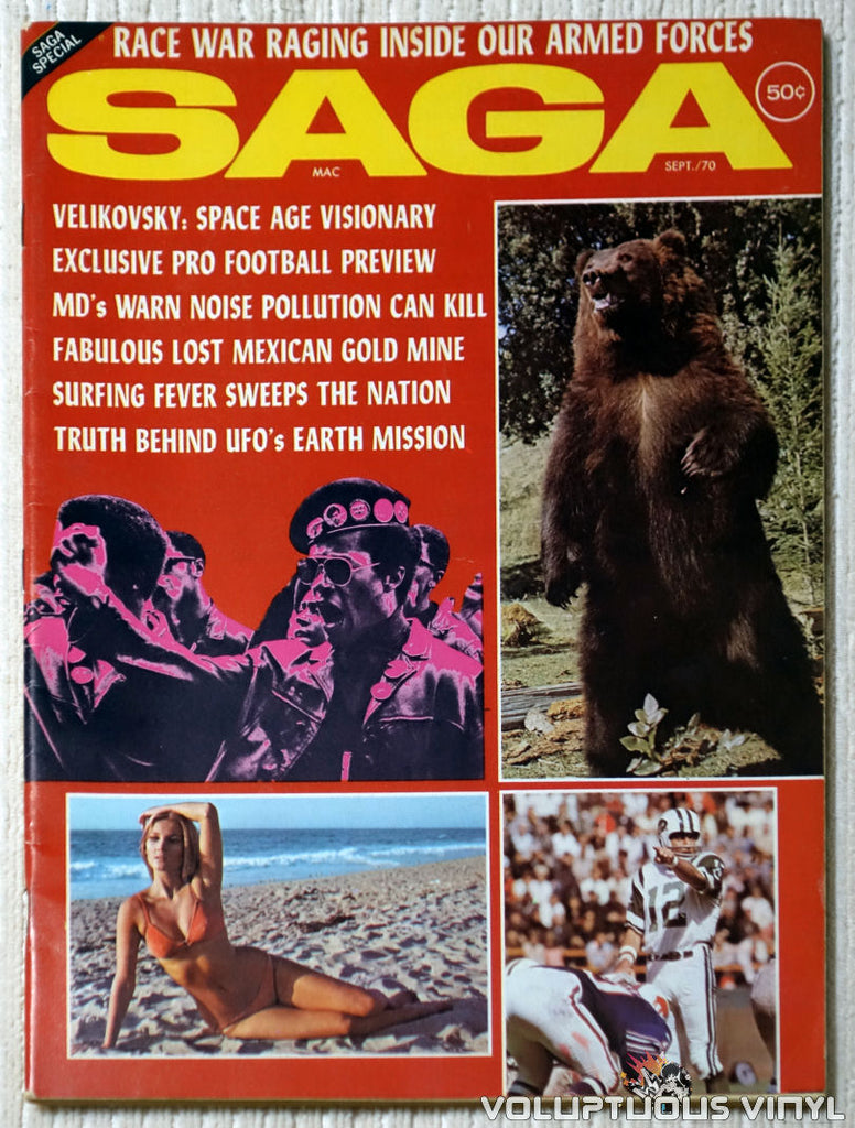 SAGA - September 1970 - Barbara Bouchet Front Cover