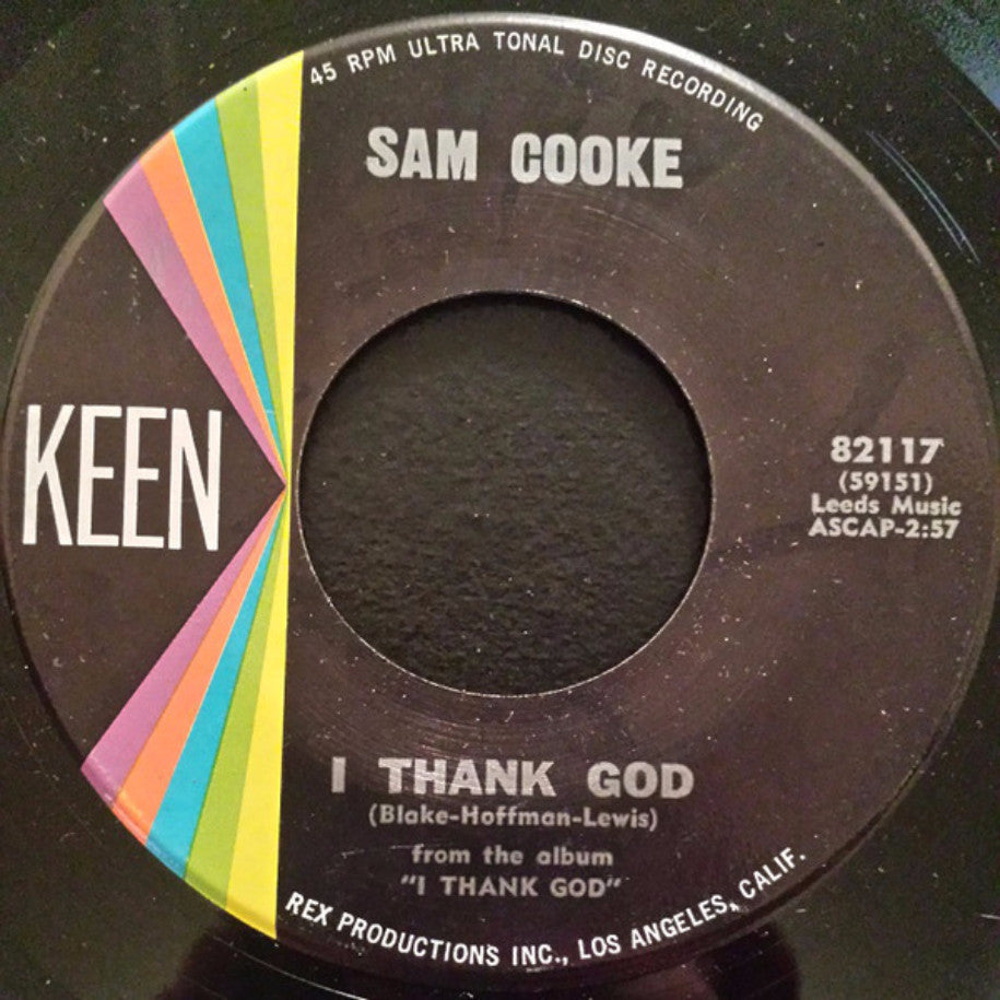 Sam Cooke ‎– I Thank God / With You - Vinyl Record - Single
