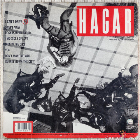 Sammy Hagar – VOA vinyl record back cover