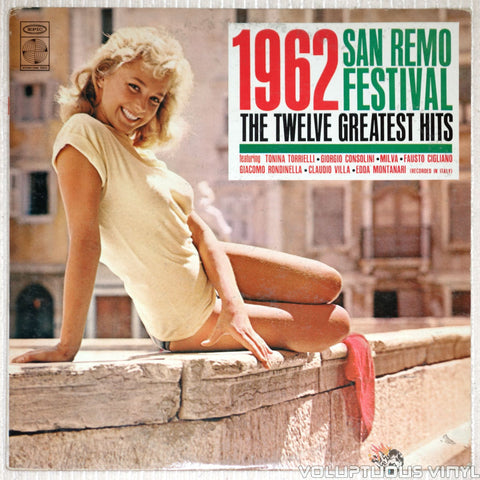 San Remo Festival 1962: The Twelve Greatest Hits - Vinyl Record - Front Cover Sexy Blonde