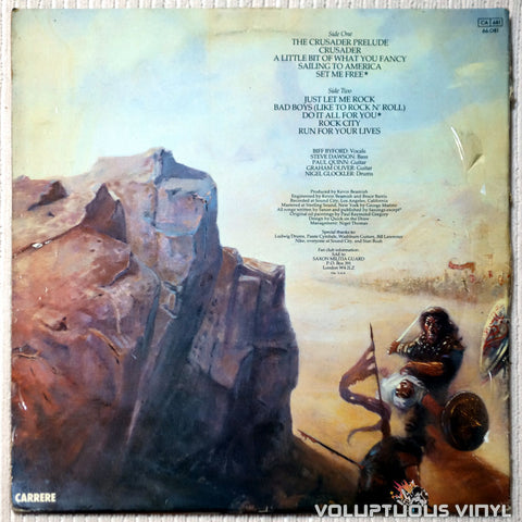 Saxon ‎– Crusader - Vinyl Record - Back Cover