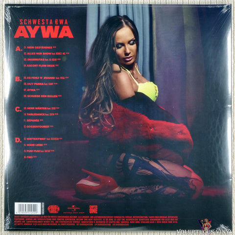 Schwesta Ewa ‎– Aywa vinyl record back cover