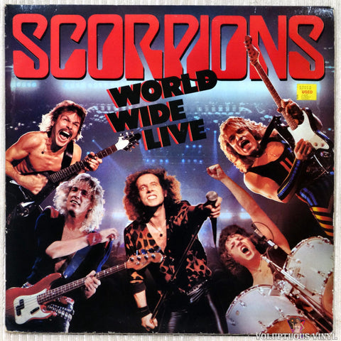 Scorpions ‎– World Wide Live vinyl record front cover