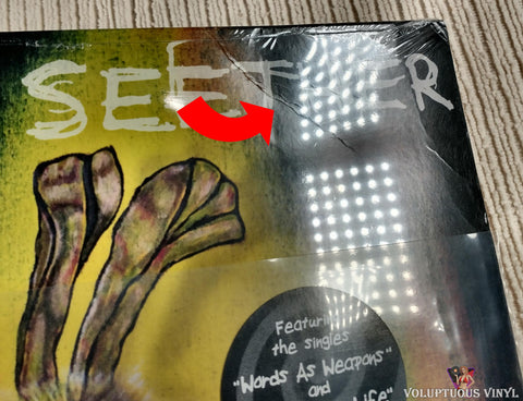Seether ‎– Isolate And Medicate vinyl record front cover top right corner