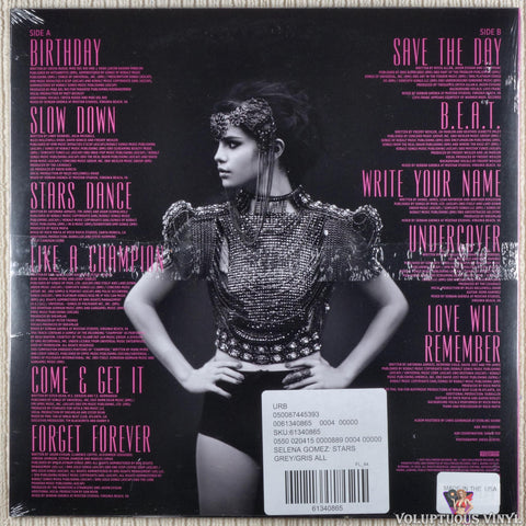 Selena Gomez ‎– Stars Dance vinyl record back cover