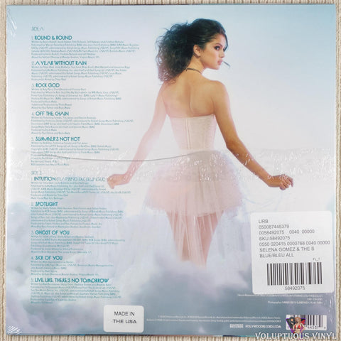 Selena Gomez & The Scene ‎– A Year Without Rain vinyl record back cover