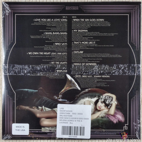 Selena Gomez & The Scene ‎– When The Sun Goes Down vinyl record back cover