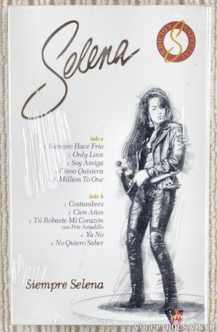 Selena ‎– Siempre Selena cassette tape back cover