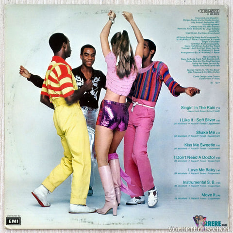 Sheila & B. Devotion ‎– Singin' In The Rain Including Love Me Baby vinyl record back cover