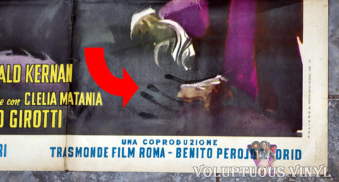 Sin Of Love (1961) - Italian 2F - Sara Montiel Shooting Attackers film poster bottom right corner section