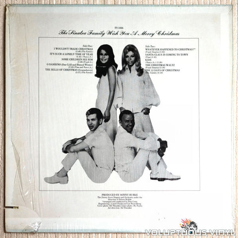 The Sinatra Family ‎– The Sinatra Family Wish You A Merry Christmas vinyl record back cover