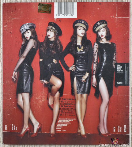 Sistar ‎– Alone (The First Mini Album) CD back cover
