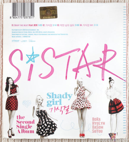Sistar – Shady Girl CD back cover