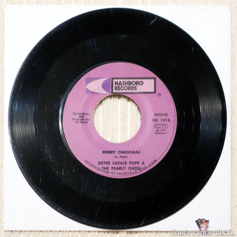 Sister Lucille Pope & The Pearly Gates – Merry Christmas / Silent Night (1974) 7" Single, Mono