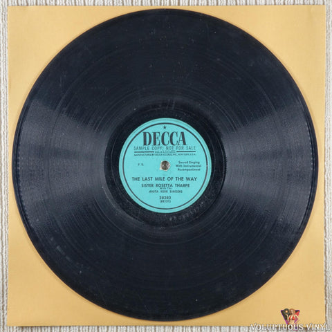 Sister Rosetta Tharpe With The Anita Kerr Singers – The Last Mile Of The Way / In The Garden (1952) 10" Shellac, Promo