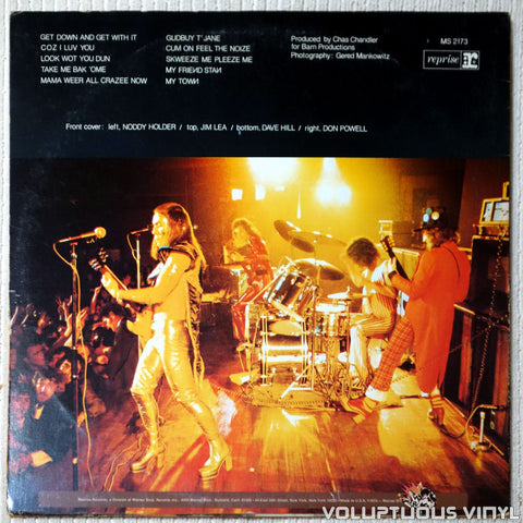 Slade ‎– Sladest - Vinyl Record - Back Cover