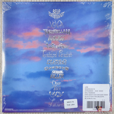 Slayyyter – Troubled Paradise vinyl record back cover