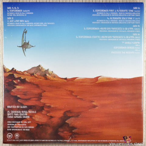 Sleep – Dopesmoker vinyl record back cover