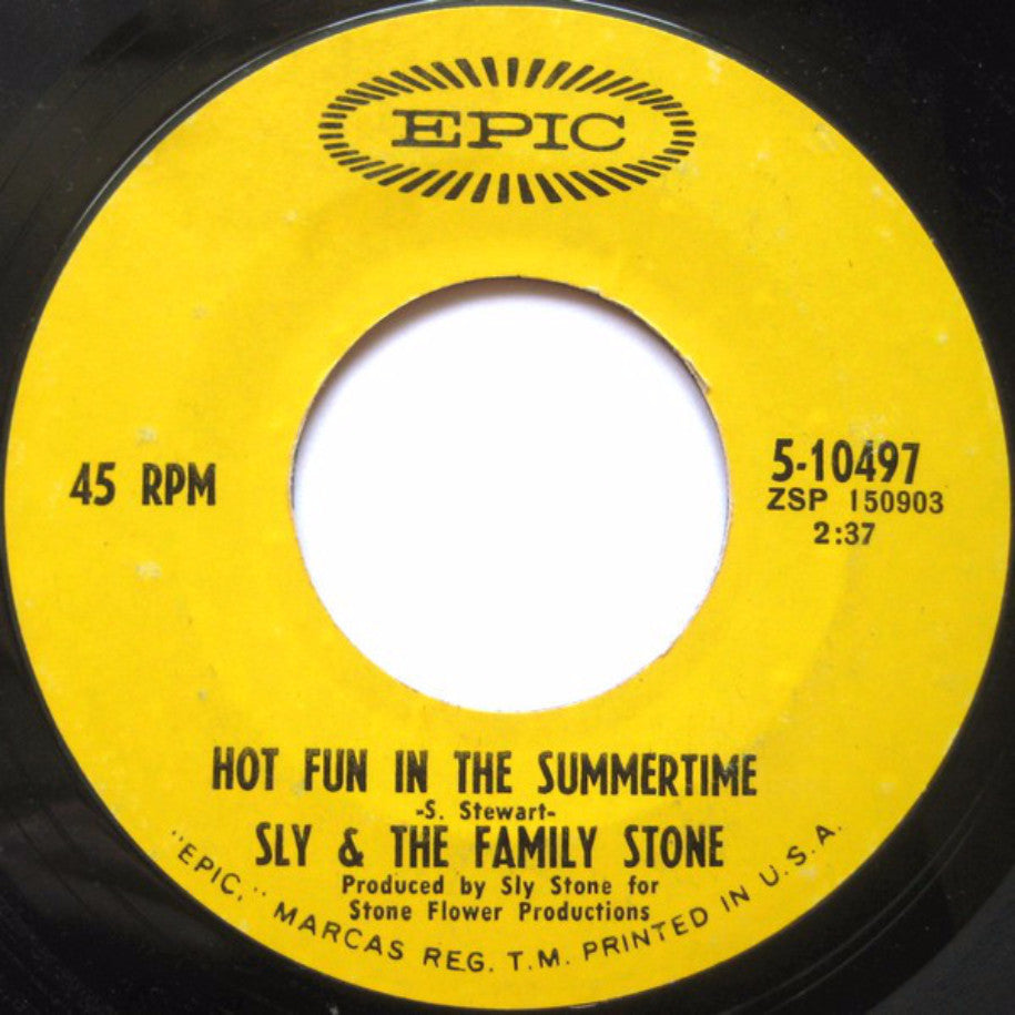 Sly & The Family Stone ‎– Hot Fun In The Summertime / Fun - Vinyl Record - Single