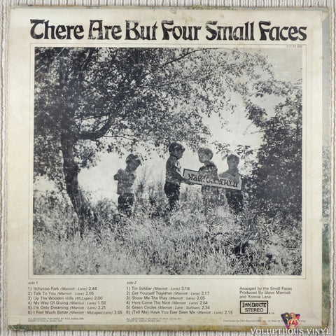 Small Faces – There Are But Four Small Faces vinyl record back cover
