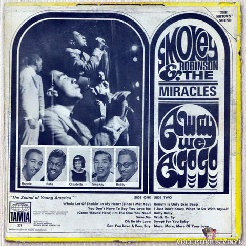 Smokey Robinson And The Miracles ‎– Away We A Go-Go vinyl record back cover