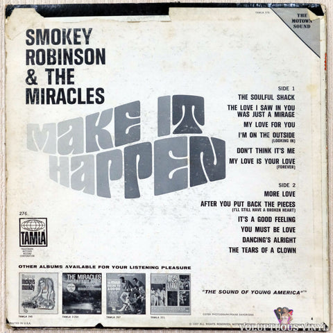 Smokey Robinson And The Miracles ‎– Make It Happen vinyl record back cover
