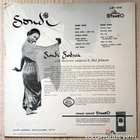 Sondi Sodsai ‎– Sondi - Vinyl Record - Back Cover