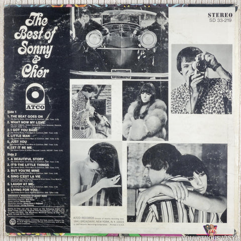 Sonny & Cher – The Best Of Sonny & Cher vinyl record back cover