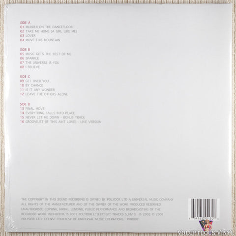 Sophie Ellis-Bextor – Read My Lips vinyl record back cover