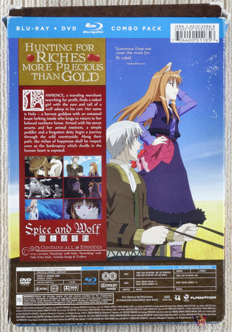 Spice And Wolf: Complete Series Blu-ray DVD slip cover back
