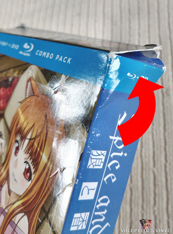 Spice And Wolf: Complete Series Blu-ray DVD slip cover front top right corner