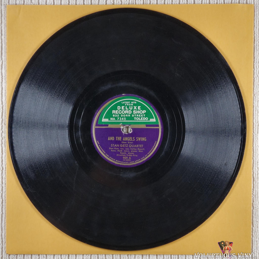 Stan Getz Quartet / Allen Eager Quartet ‎– And The Angels Swing / Symphony Sid's Idea shellac side a