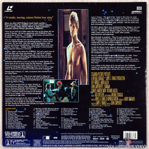 Starman LaserDisc back cover