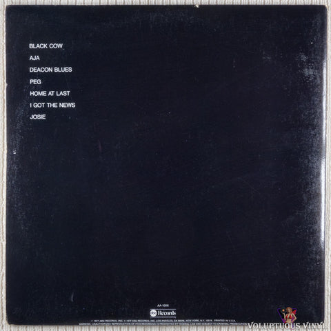 Steely Dan – Aja vinyl record back cover