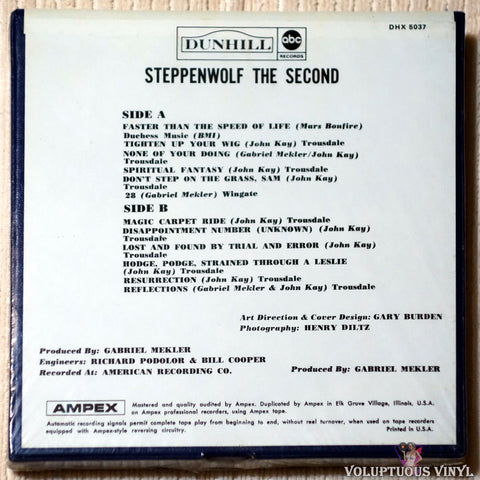 Steppenwolf ‎– The Second reel to reel back cover
