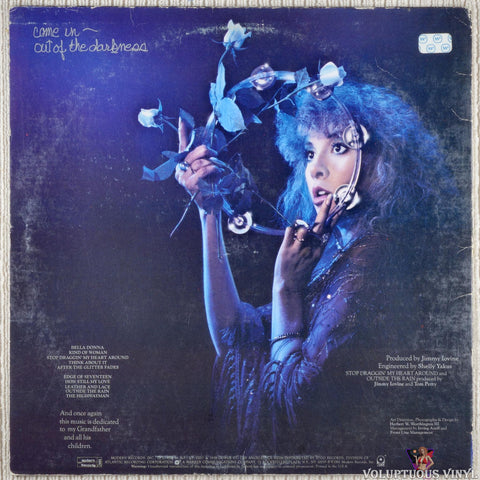 Stevie Nicks – Bella Donna vinyl record back cover