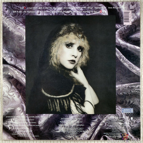 Stevie Nicks ‎– Rock A Little vinyl record back cover