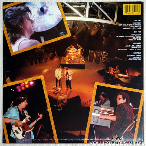 Stevie Ray Vaughan And Double Trouble ‎– Live Alive - Vinyl Record - Back Cover
