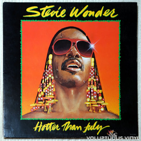 Stevie Wonder ‎– Hotter Than July vinyl record front cover