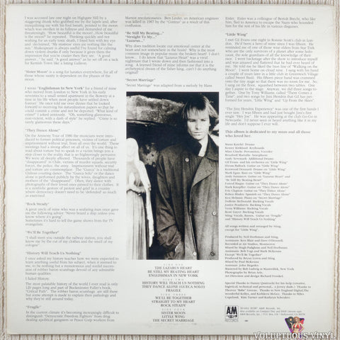 Sting – ...Nothing Like The Sun vinyl record back cover