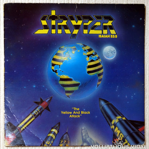 Stryper ‎– The Yellow And Black Attack - Vinyl Record - Front Cover