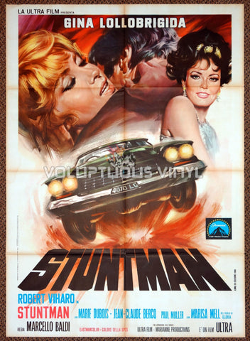 Stuntman (1968) - Italian 2F - Gina Lollobrigida, Marisa Mell & Awesome Car Art