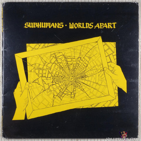 Subhumans ‎– Worlds Apart vinyl record front cover