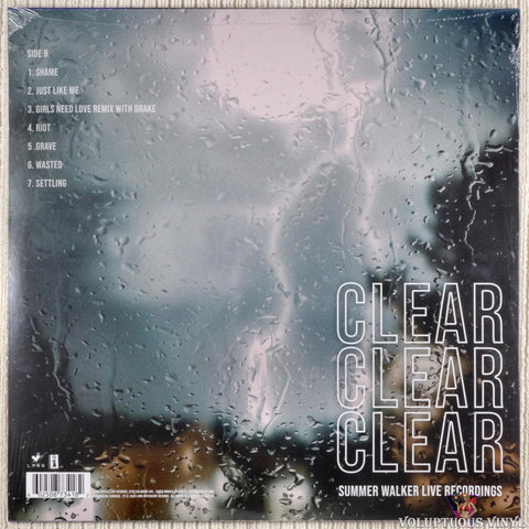 Summer Walker – Last Day Of Summer + Clear vinyl record back cover