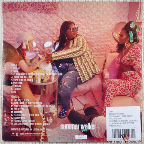 Summer Walker – Over It vinyl record back cover