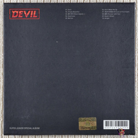 Super Junior – Devil CD back cover